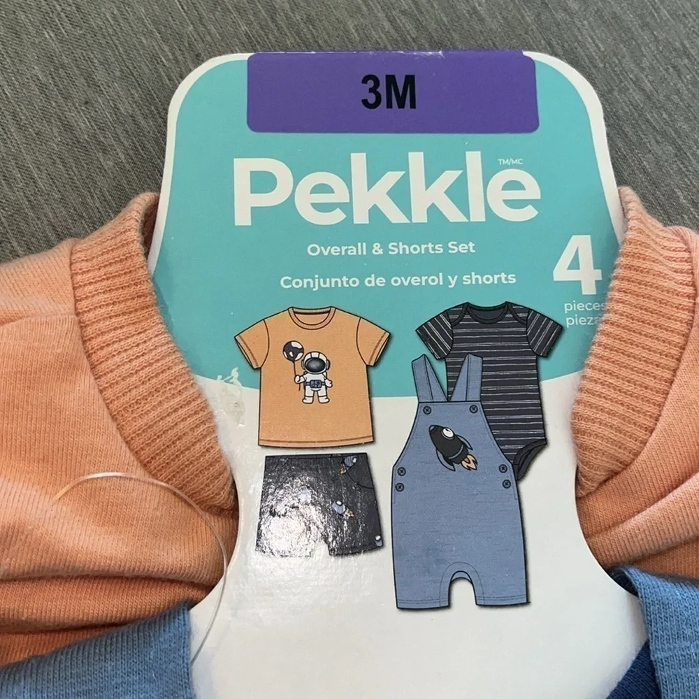 Pekkle NWTS Baby 4-piece Overall Set size 3 months